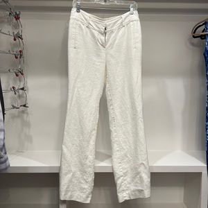White Linen Trousers from the LOFT